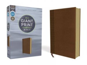 NIrV Giant Print Compact Bible Comfort Print (Brown) by Various