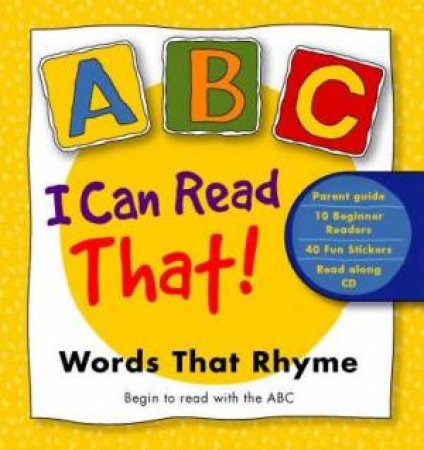 I Can Read That! Words That Rhyme - Book & CD by Macmillan ABC