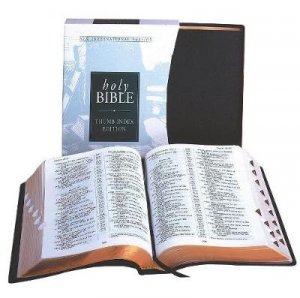 NIV Holy Bible - Thumb Index Edition (Bold Black Bonded Leather) by Various