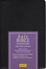 NIV Bold Print Bible  Black Bonded Leather