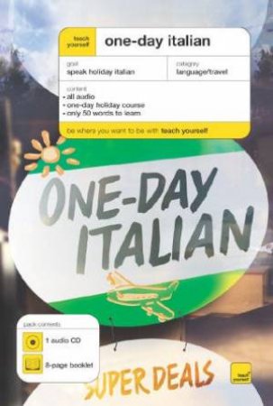 Teach Yourself One-Day Italian - Booklet & CD by Elisabeth Smith