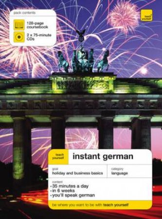 Teach Yourself Instant German - 3rd Ed - Book + Double Cd by Elisabeth Smith