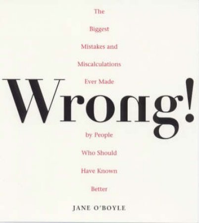 Wrong! by Jane O'Boyle