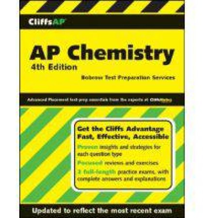 CliffsAP Chemistry: 4th Edition by BOBROW TEST PREP