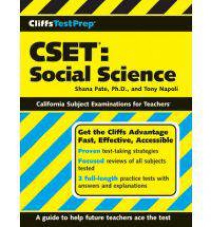 CliffsTestPrep CSET: Social Science by PATE SHANA AND NAPOLI TONY