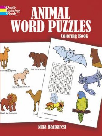 Animal Word Puzzles Coloring Book by NINA BARBARESI