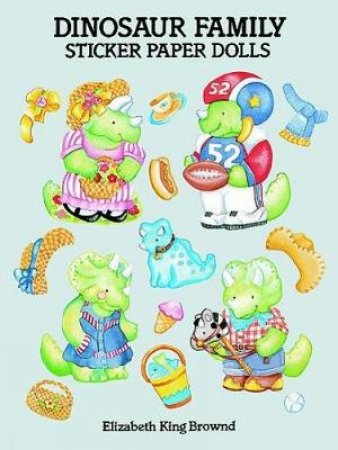 Dinosaur Family Sticker Paper Dolls by ELIZABETH KING BROWND