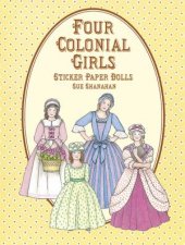 Four Colonial Girls Sticker Paper Dolls