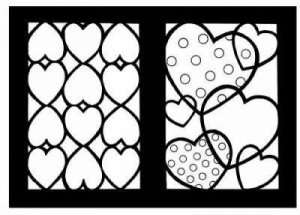 Hearts Stained Glass Coloring Book by CATHY BEYLON