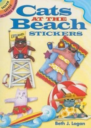 Cats at the Beach Stickers by BETH J LOGAN