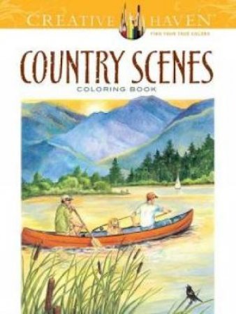 Country Scenes Adult Coloring Book by Dot Barlowe