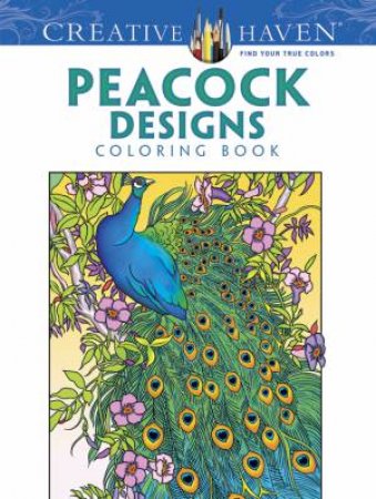 Peacock Designs Coloring Book by Marty Noble