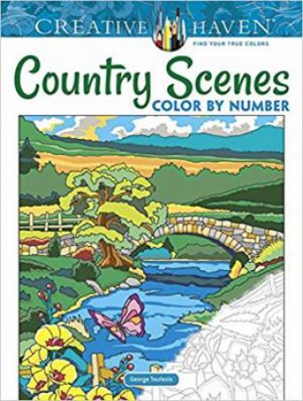 Creative Haven Country Scenes Color By Number by George Toufexis