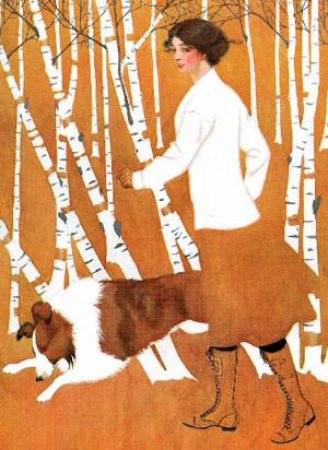 Birches Notebook: Cover Art From Life Magazine, October 28, 1911 by Coles Phillips