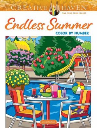 Creative Haven Endless Summer Coloring Book by George Toufexis