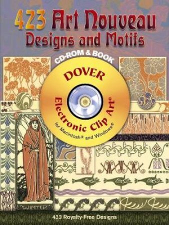 423 Art Nouveau Designs and Motifs CD-ROM and Book by J. KLINGER