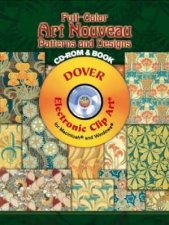 FullColor Art Nouveau Patterns and Designs CDROM and Book