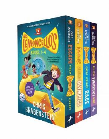 Mr. Lemoncello's 4-Book Boxed Set And Poster by Chris Grabenstein