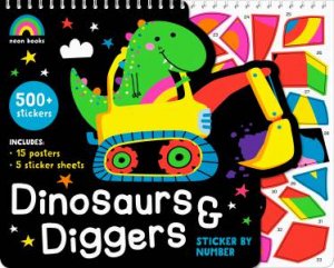 Dinosaurs And Diggers - Sticker By Number by Various