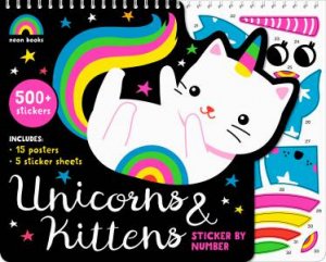 Unicorns And Kittens- Sticker By Number by Various