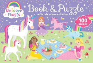 Unicorn Magic Book And Puzzle by Various