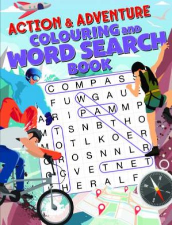 Action & Adventure Colouring And Word Search Book by Various