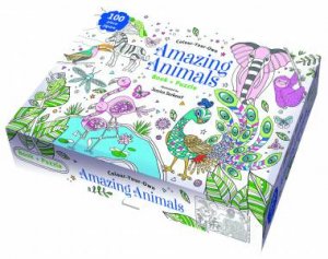 Colour Your Own Amazing Animals Book + Puzzle by Various