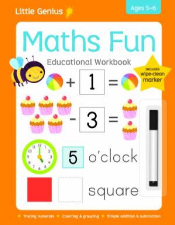 Little Genius Write & Wipe Workbook: Maths Fun by Various