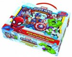 Marvel Superheroes  Book And Floor Puzzle