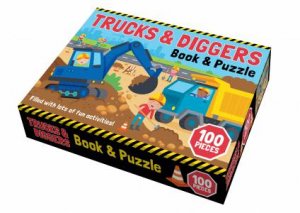 Trucks & Diggers - Book & Puzzle by Various