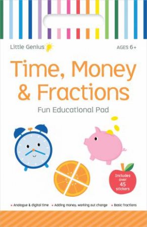 Little Genius Vol. 2 - Small Activity Pad - Time, Money  &  Fractions by Lake Press