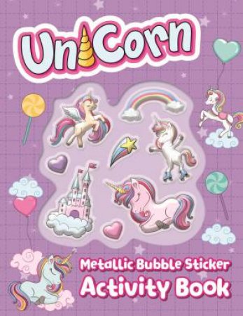 Metallic Bubble Sticker Book - Unicorn by Lake Press