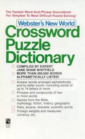 Webster's New World Crossword Puzzle Dictionary by Various