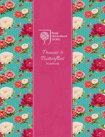 RHS Peonies and Butterflies Notebook (silver) by The Royal Horticultural Society