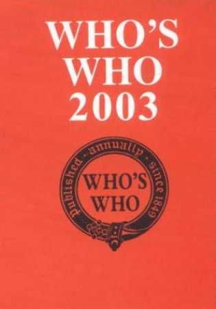 Who's Who 2003 by Various