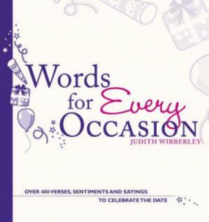 Words for Every Occasion by JUDITH WIBBERLEY