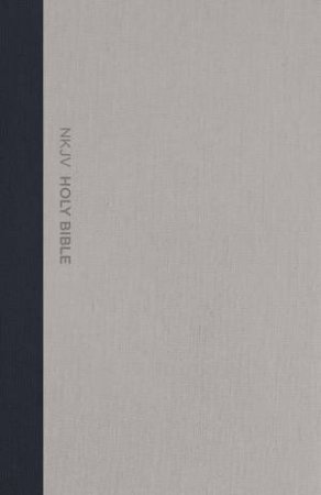 NKJV Thinline Bible Red Letter Edition [Large Print, Grey/Blue] by Thomas Nelson