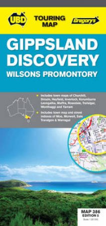 UBD/Gregorys Gippsland Discovery and Wilsons Promontory Map 386 - 5th Edition by UBD-GREGORYS