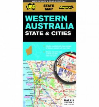 UBD/Gregorys Western Australia State and Cities Map 619 - 6th Ed by Various