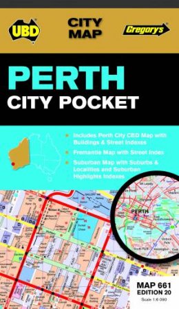 UBD/Gregory's Perth City Pocket Map 661, 20th Ed by Gregorys UBD