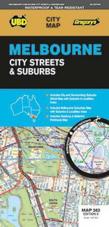 UBD/Gregory's Melbourne City Streets & Suburbs Map 362 (6th Ed.) by Various