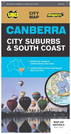 UBD/Gregorys Canberra City And Suburbs Map 248 - 6th Ed by Various