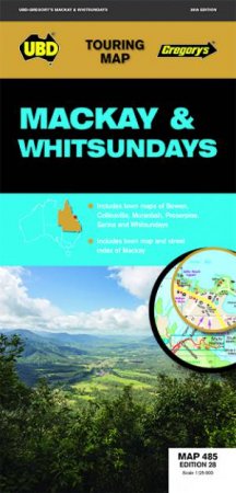 UBD Gregory's Mackay & Whitsundays Map 485 28th ed by Various