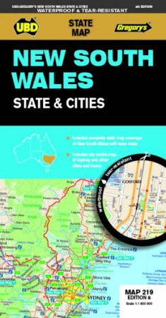 UBD Gregory's New South Wales State & Cities Map 219 8th ed (Waterproof) by UBD Gregory's