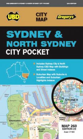 Sydney & North Sydney Pocket Map 260 23rd ed by Various