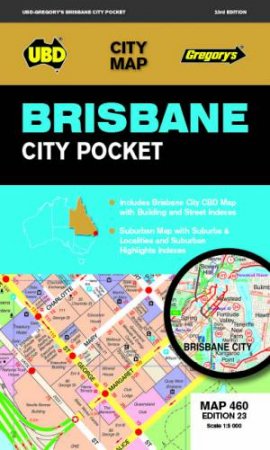 Brisbane City Pocket Map 460 23rd ed by Various