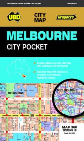 Melbourne City Pocket Map 360 18th Ed by Various