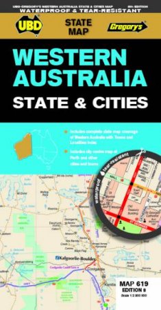 Western Australia State & Cities Map 619 8th Ed (Waterproof) by Various