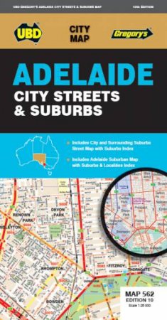 Adelaide City Streets & Suburbs Map 562 10th by Various