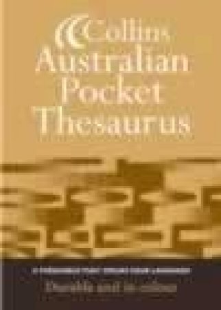 Collins Australian Pocket Thesaurus by Unknown